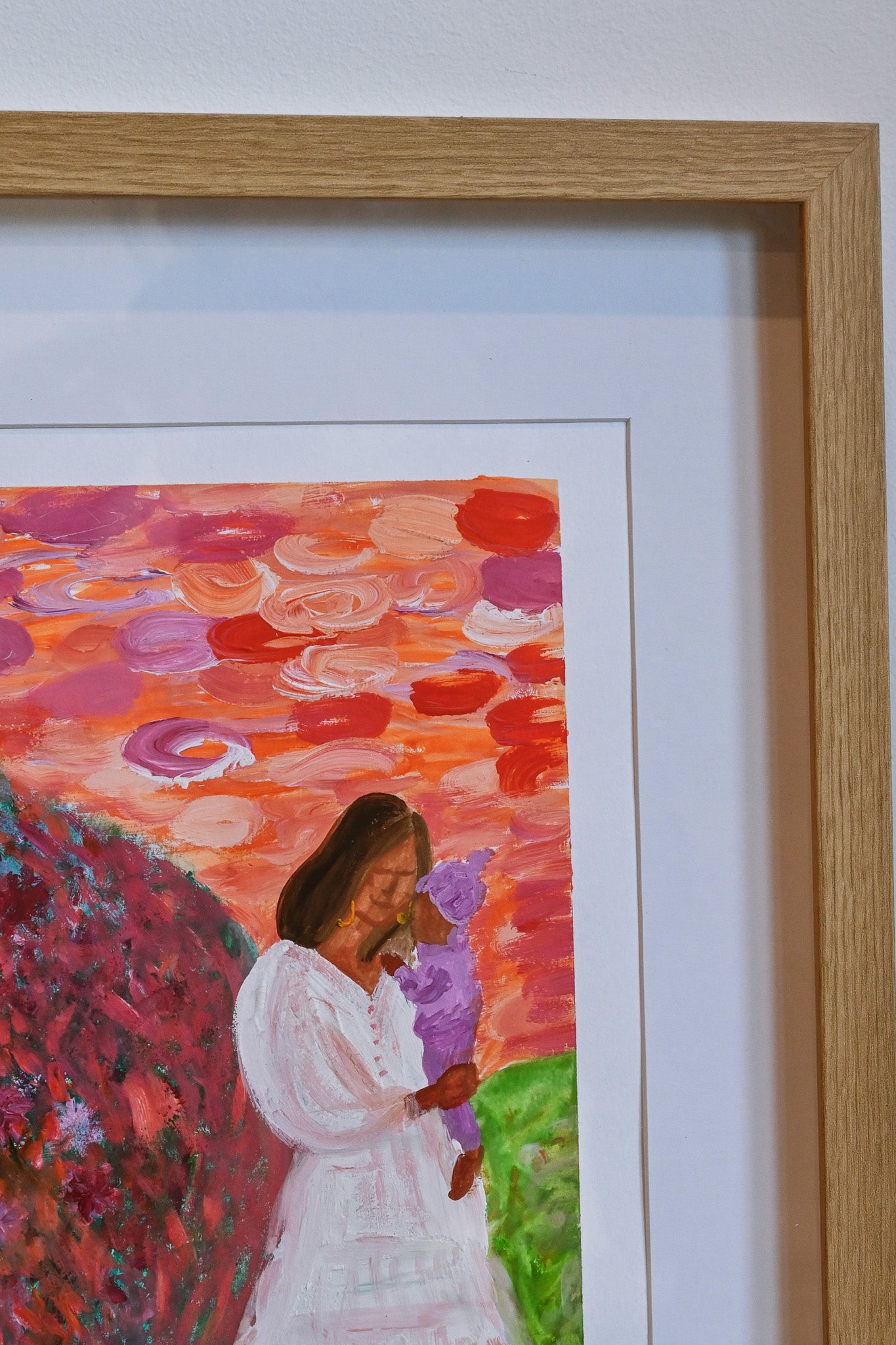 Being Held - Original A4 Painting (Framed)